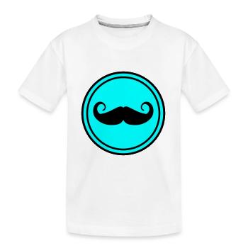 Schnurrbart symbol - Kinder Premium Bio T-Shirt - Weiß - Vorne