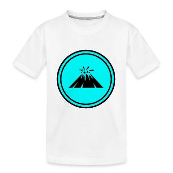 Icône de volcan - T-shirt bio Premium Enfant - blanc - Devant