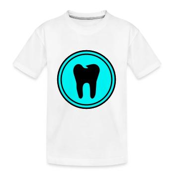 Tooth icon symbol - Kids' Premium Organic T-Shirt - white - Front