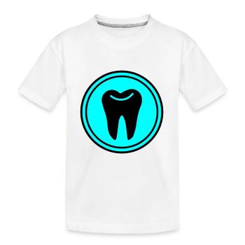 Tooth icon symbol - Kids' Premium Organic T-Shirt - white - Front