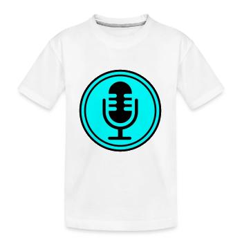 Microphone icon - Kids' Premium Organic T-Shirt - white - Front