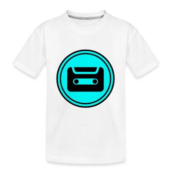 Kassette Symbol - Kinder Premium Bio T-Shirt - Weiß - Vorne