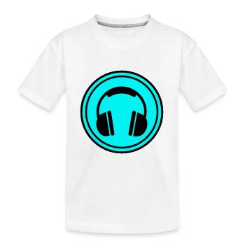 Headphone icon - Kids' Premium Organic T-Shirt - white - Front
