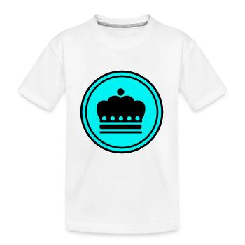 Krone icon - Kinder Premium Bio T-Shirt - Weiß - Vorne