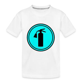 Fire extinguisher symbol - Kids' Premium Organic T-Shirt - white - Front