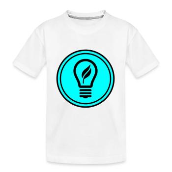 Light bulb icon - Kids' Premium Organic T-Shirt - white - Front
