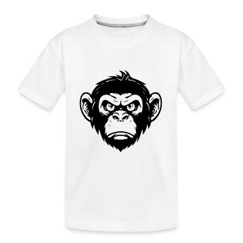 Tête de Singe - T-shirt bio Premium Enfant - blanc - Devant