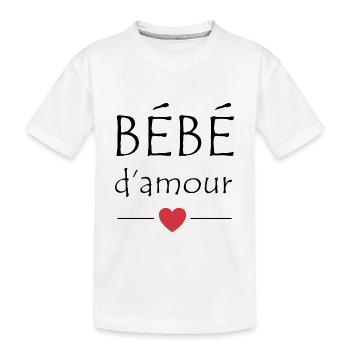 Bébé d'amour - T-shirt bio Premium Enfant - blanc - Devant