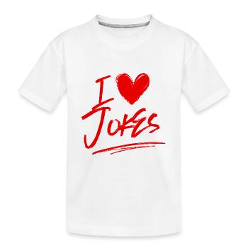 J’adore les blagues - T-shirt bio Premium Enfant - blanc - Devant