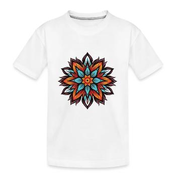 Frost Flower Mandala Symbol Star Winter - Kids' Premium Organic T-Shirt - white - Front