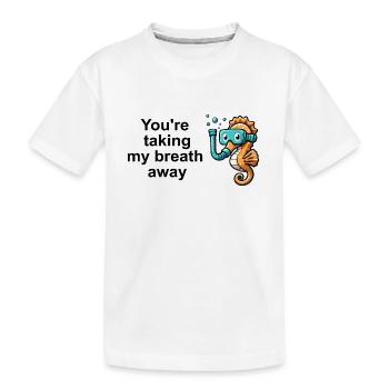 Hippocampe - Tu me coupes le souffle - T-shirt bio Premium Enfant - blanc - Devant