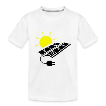 Photovoltaik Anlage Solar Energie - Kinder Premium Bio T-Shirt - Weiß - Vorne