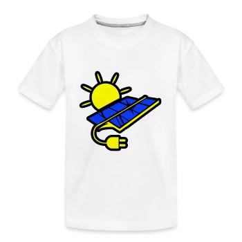 Photovoltaik Anlage Solar Energie - Kinder Premium Bio T-Shirt - Weiß - Vorne
