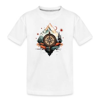 Monts Compass - T-shirt bio Premium Enfant - blanc - Devant