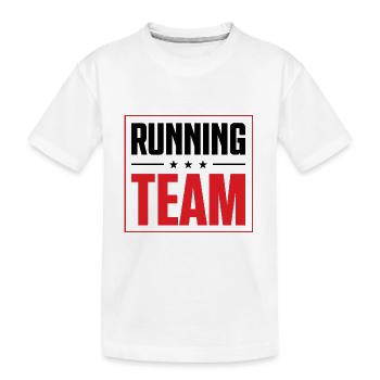 Équipe de course à pied - T-shirt bio Premium Enfant - blanc - Devant