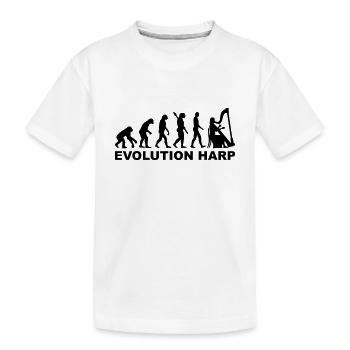 Harfe - Kinder Premium Bio T-Shirt - Weiß - Vorne