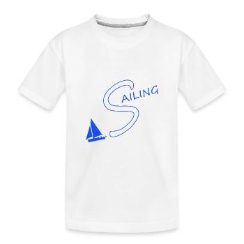 sailing segeln - Kinder Premium Bio T-Shirt - Weiß - Vorne