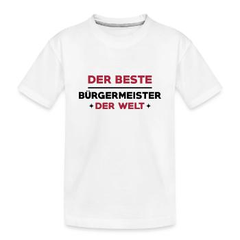 Bürgermeister Bürgermeisterin Stadt Rathaus Staat - Kinder Premium Bio T-Shirt - Weiß - Vorne
