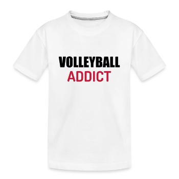 Volleyball - Volley Ball - Volley-Ball - Sport - Kinder Premium Bio T-Shirt - Weiß - Vorne