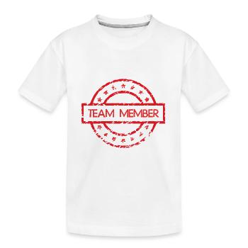 Membre de l'équipe - T-shirt bio Premium Enfant - blanc - Devant