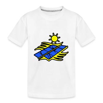 Solar Energie Panele - Kinder Premium Bio T-Shirt - Weiß - Vorne