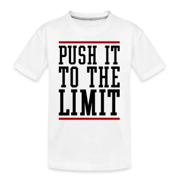 Poussez-le à la limite de la motivation - T-shirt bio Premium Enfant - blanc - Devant