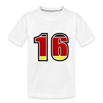 16 Numéro Allemagne Jersey - T-shirt bio Premium Enfant - blanc - Devant