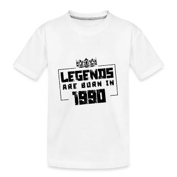 1990 Legends Born in - Kids' Premium Organic T-Shirt - white - Front