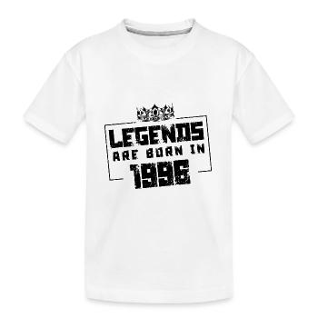1996 Legends Born in - Kids' Premium Organic T-Shirt - white - Front