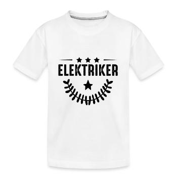 Métier d’électricien - T-shirt bio Premium Enfant - blanc - Devant