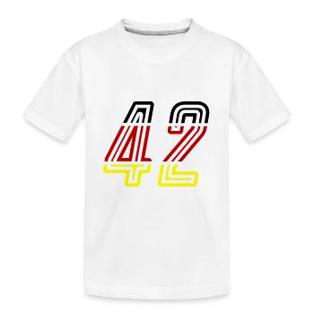 42 Symbole numérique Allemagne - T-shirt bio Premium Enfant - blanc - Devant