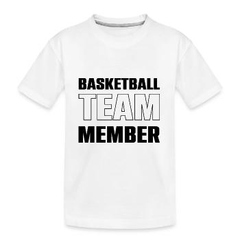 Équipe de basket-ball - T-shirt bio Premium Enfant - blanc - Devant