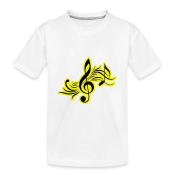 Notes de musique Symbole Musique - T-shirt bio Premium Enfant - blanc - Devant