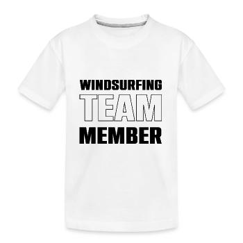 Windsurfing Team - Kinder Premium Bio T-Shirt - Weiß - Vorne