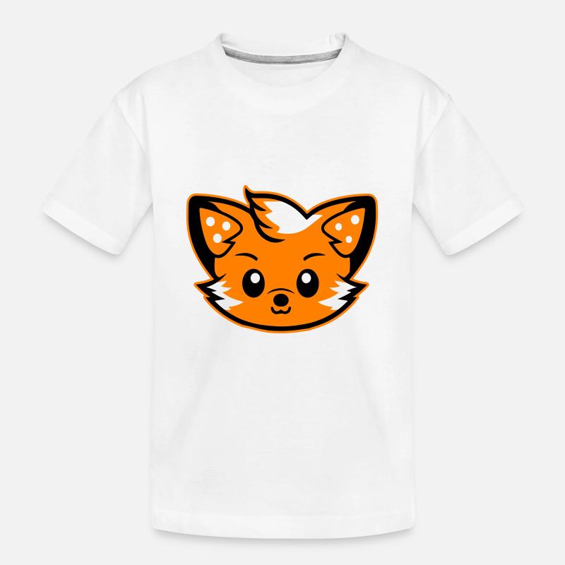 Fox Head Comic Mignon - T-shirt bio Premium Enfant - blanc