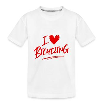 J’adore faire du vélo - T-shirt bio Premium Enfant - blanc - Devant