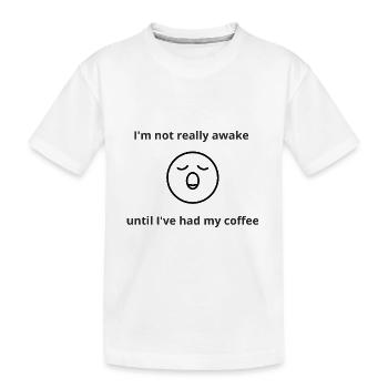 Müde lustige Gestaltung - Kinder Premium Bio T-Shirt - Weiß - Vorne