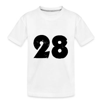 Nombre 28 - T-shirt bio Premium Enfant - blanc - Devant