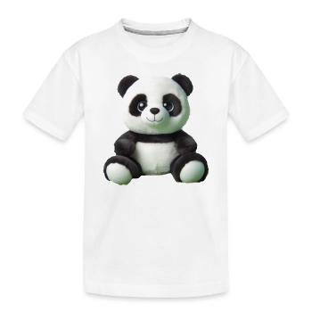 Panda - Kids' Premium Organic T-Shirt - white - Front