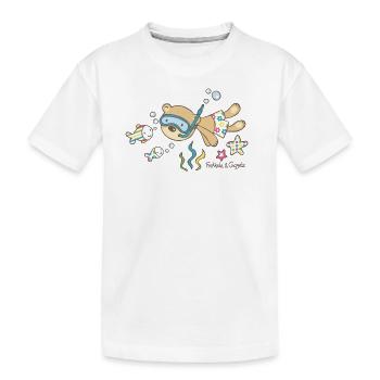 Snorkel ours - T-shirt bio Premium Enfant - blanc - Devant