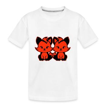 Renard mignon Mignon Bébé - T-shirt bio Premium Enfant - blanc - Devant