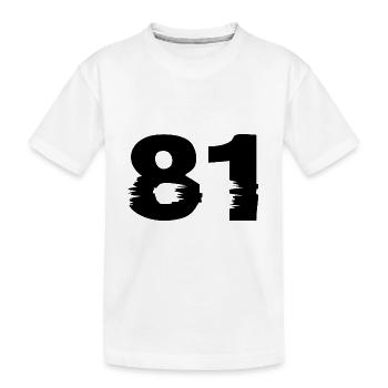 81 Zahl - Kinder Premium Bio T-Shirt - Weiß - Vorne