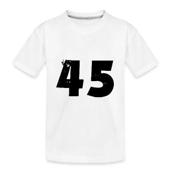 45 Zahl - Kinder Premium Bio T-Shirt - Weiß - Vorne