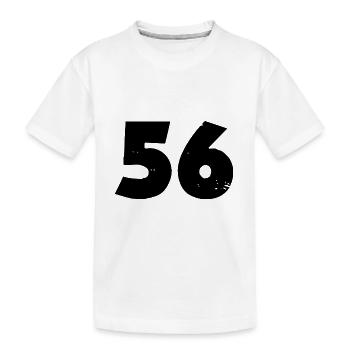 Nombre 56 - T-shirt bio Premium Enfant - blanc - Devant