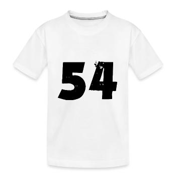 54 Zahl - Kinder Premium Bio T-Shirt - Weiß - Vorne