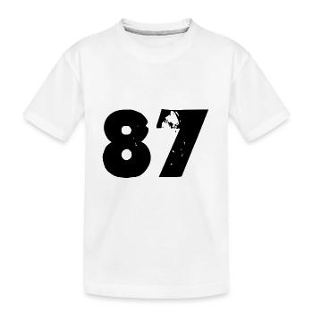 87 Zahl - Kinder Premium Bio T-Shirt - Weiß - Vorne