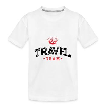 Travel Team - Kinder Premium Bio T-Shirt - Weiß - Vorne