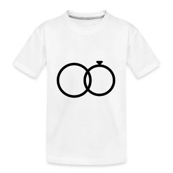 Bague de mariage Bague - T-shirt bio Premium Enfant - blanc - Devant