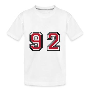 92 Number Symbol - Kids' Premium Organic T-Shirt - white - Front