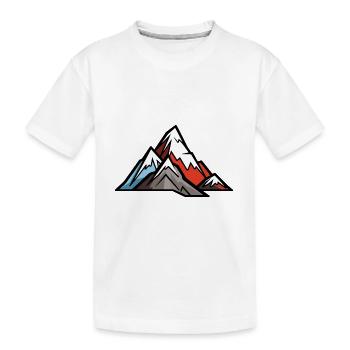 Symbole de l’alpiniste des montagnes - T-shirt bio Premium Enfant - blanc - Devant